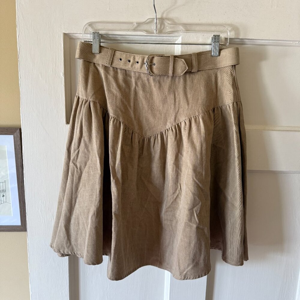 Vintage belted 80s Western Attitude skirt